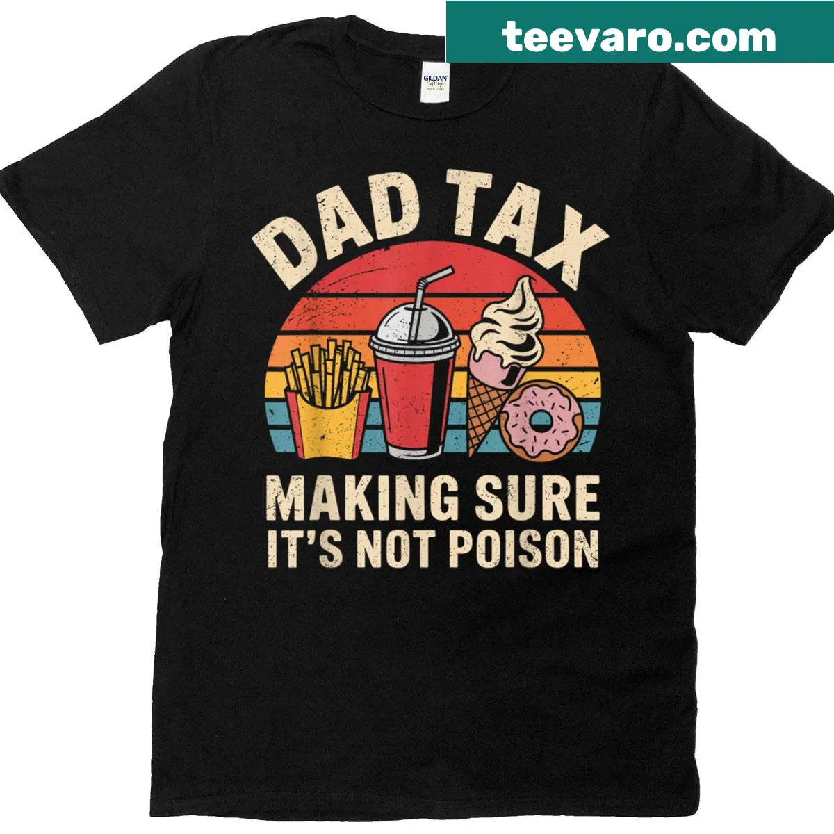 Funny retro Dad Tax graphic for Father's Day — on a men's t-shirt