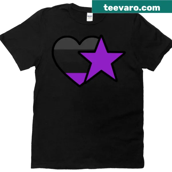 Oversized T-shirt with demiromantic and demisexual flag design