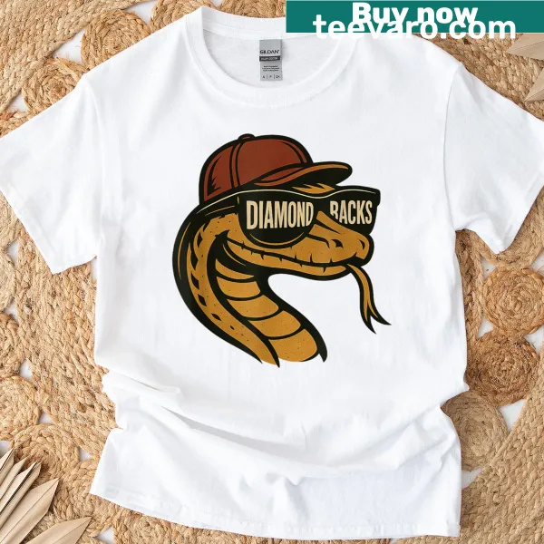Illustrated Diamondbacks animals with personalized text on T-shirt