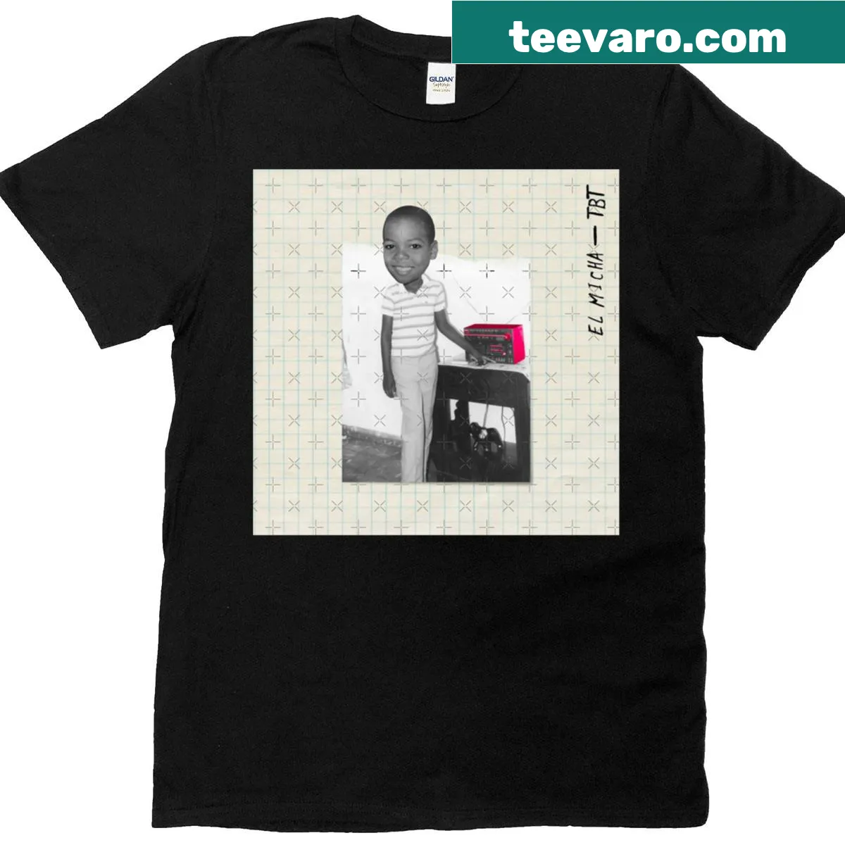 El Micha Tbt Album 2019 T-shirt with bold text — on a men's t-shirt