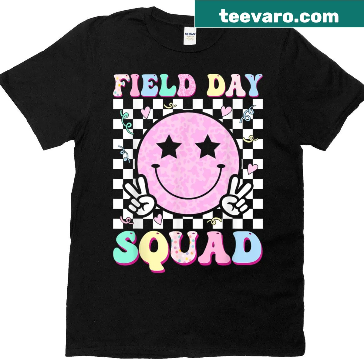 Funny Field Day Squad t-shirt with retro design — on a men's t-shirt