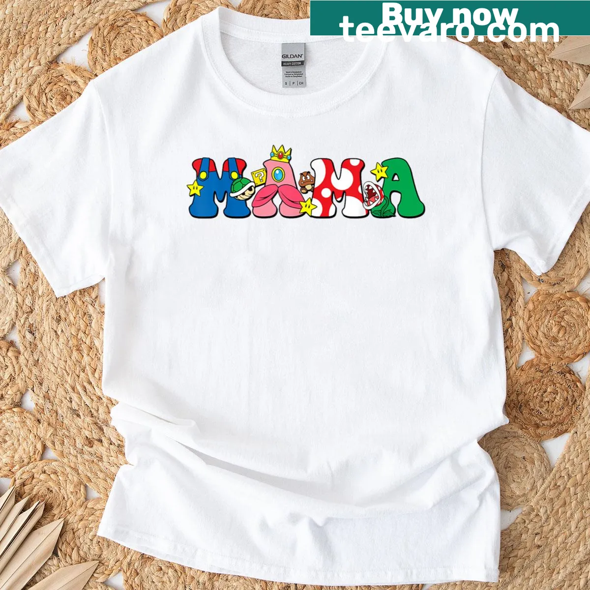 Game Mama T-shirt for mothers who love gaming, featuring playful text — on a men's t-shirt