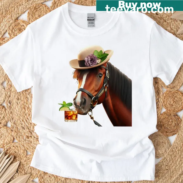 Funny Horse Derby Party t-shirt with humorous design.