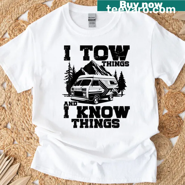T-shirt with funny text about towing skills for dads