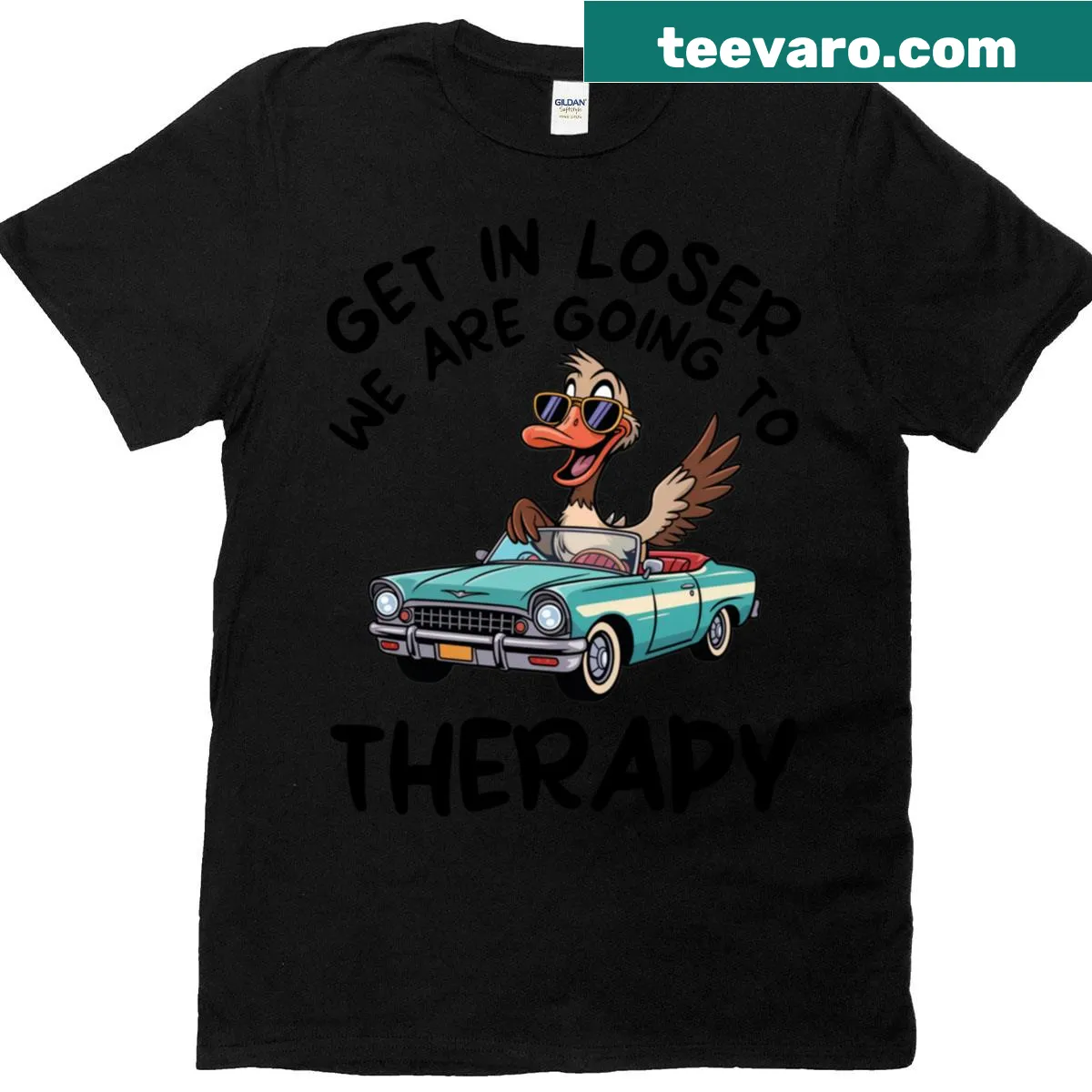 Sarcastic oversized t-shirt with a funny mental health quote — on a men's t-shirt