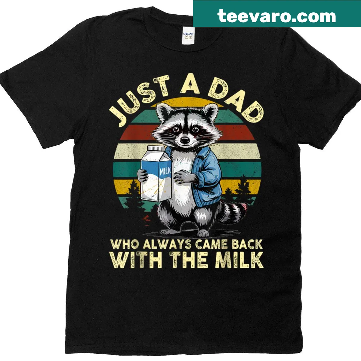 Funny Father’s Day T-shirt for dads about bringing home milk — on a men's t-shirt