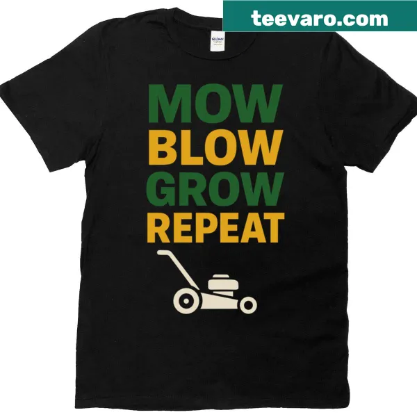 T-shirt for landscapers featuring grass design and Lawn Boss text