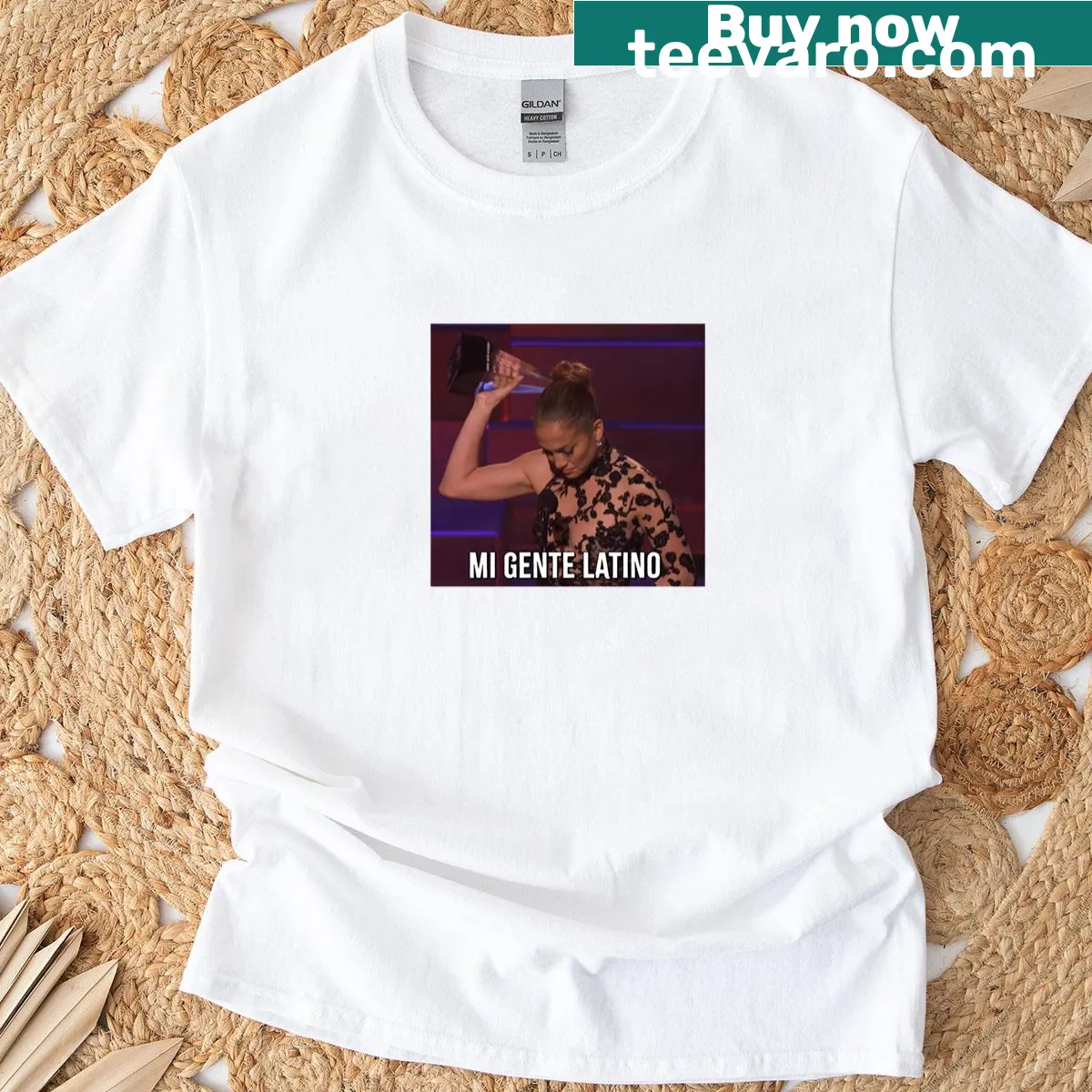 Proud 'Mi Gente' text celebrating Latino culture on a T-shirt — on a men's t-shirt