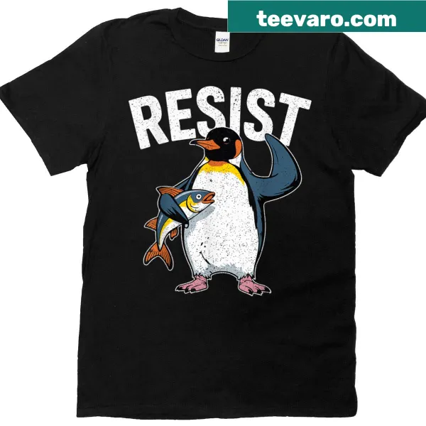 Funny penguin t-shirt with a humorous social commentary design