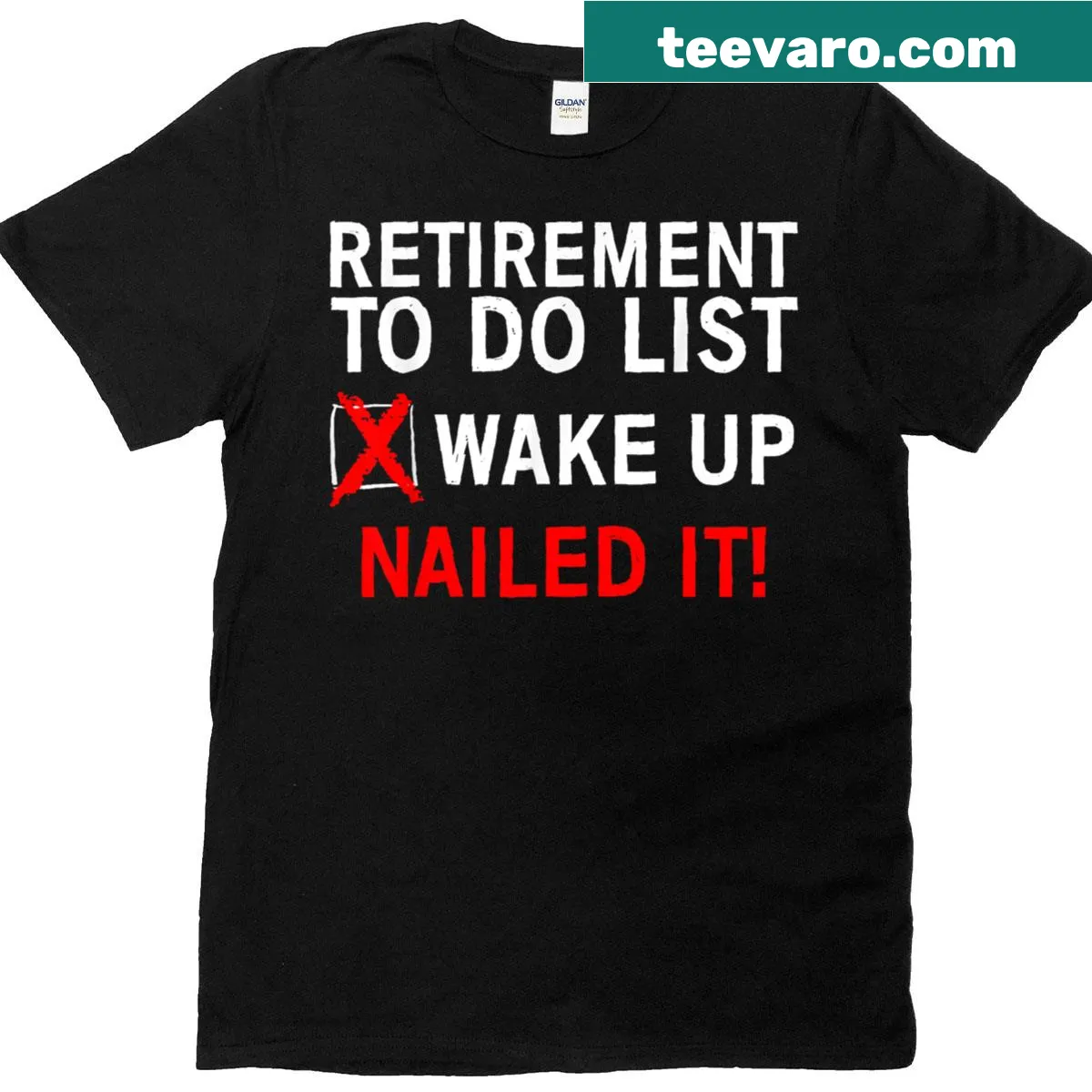 T-shirt featuring a heartwarming retirement design — on a men's t-shirt
