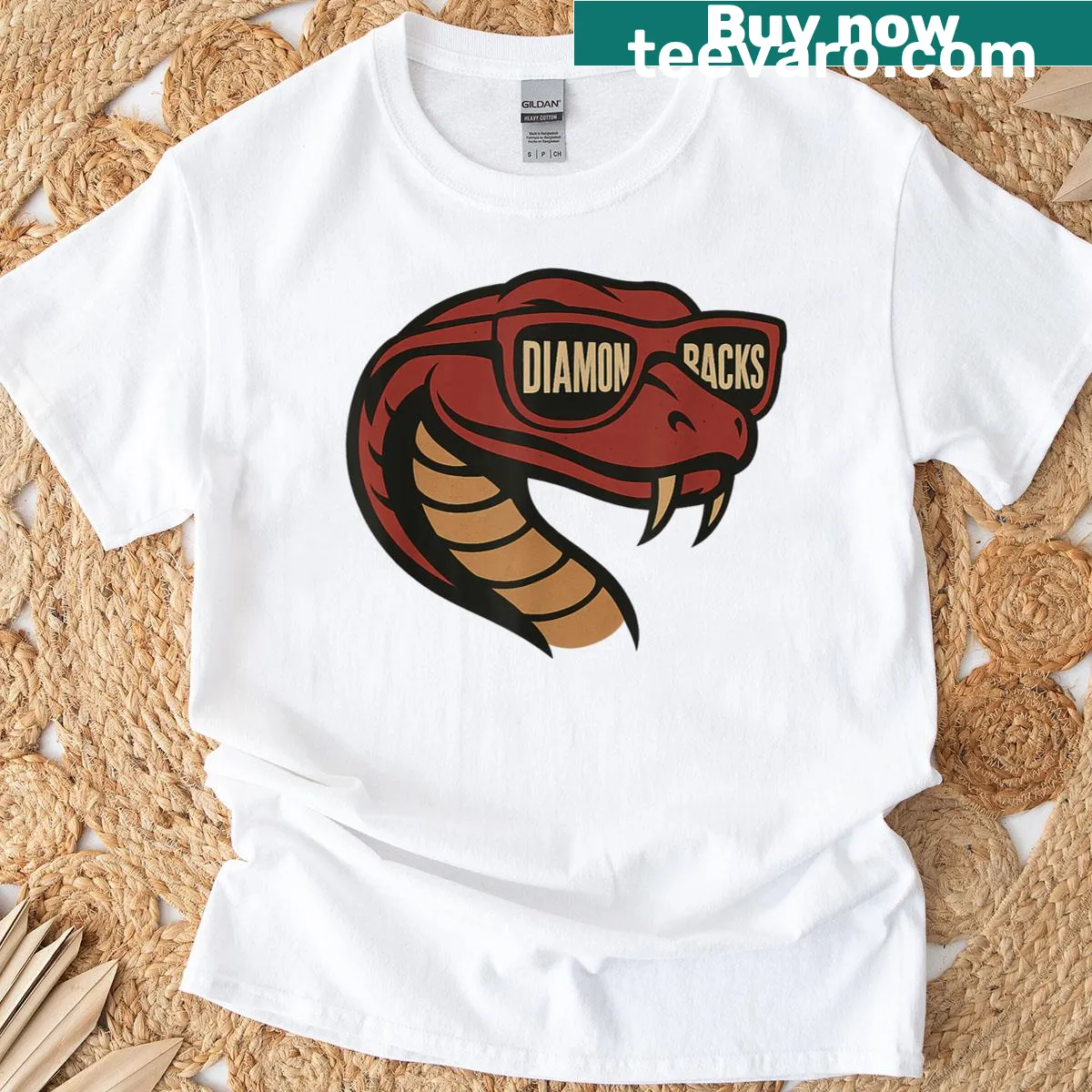 Retro Diamondbacks t-shirt customizable with last name — on a men's t-shirt