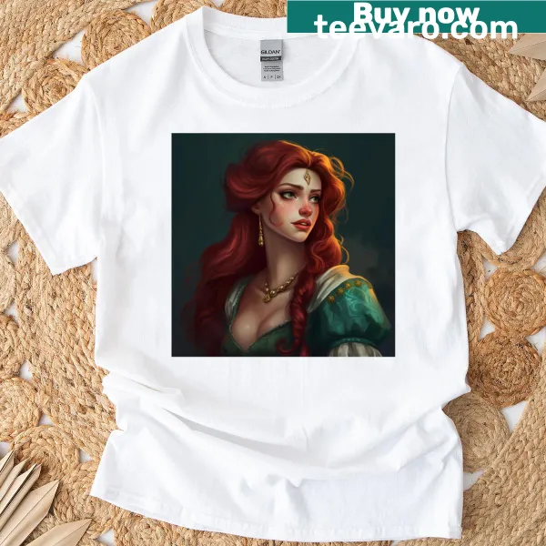Cute Sea Princess t-shirt featuring a whimsical mermaid illustration