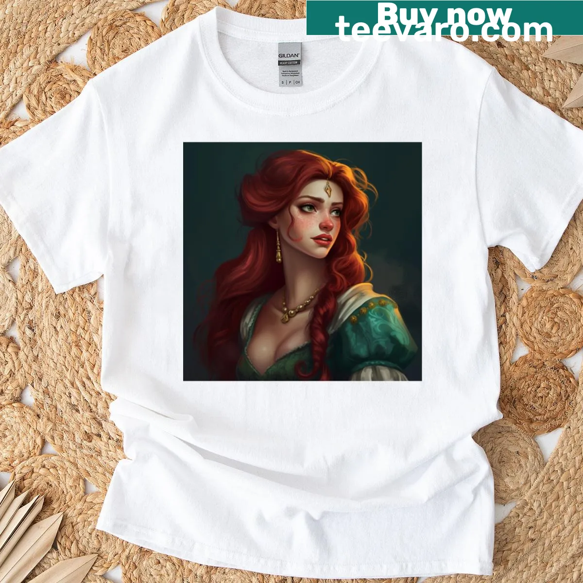 Cute Sea Princess t-shirt featuring a whimsical mermaid illustration — on a men's t-shirt