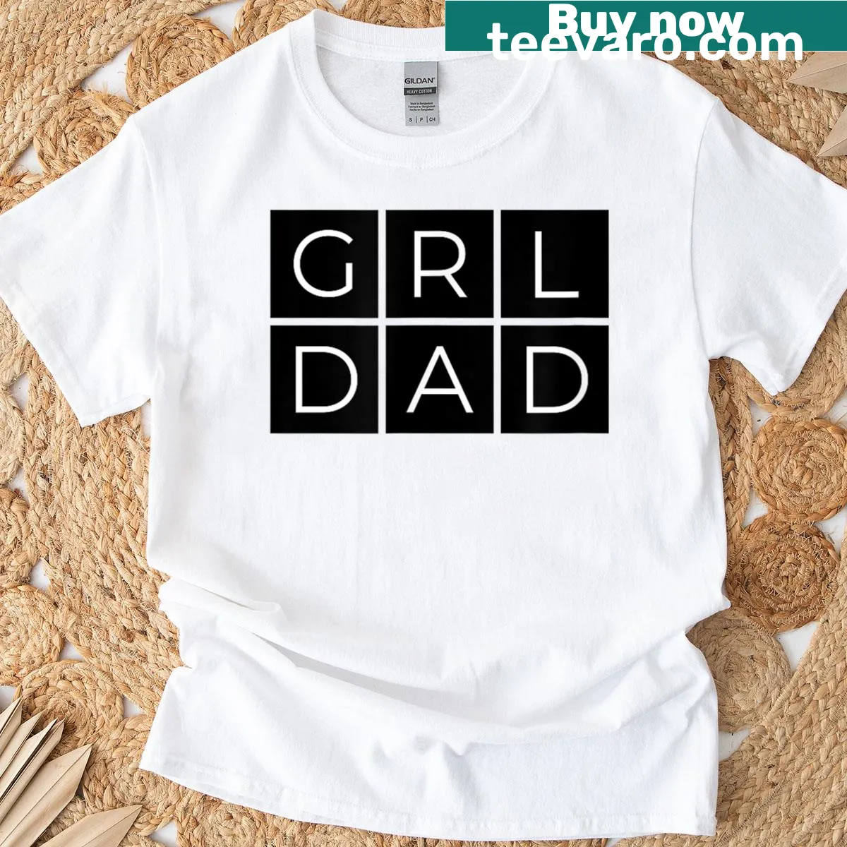 Heartfelt t-shirt for soon-to-be dads, announcing a baby girl. — on a men's t-shirt