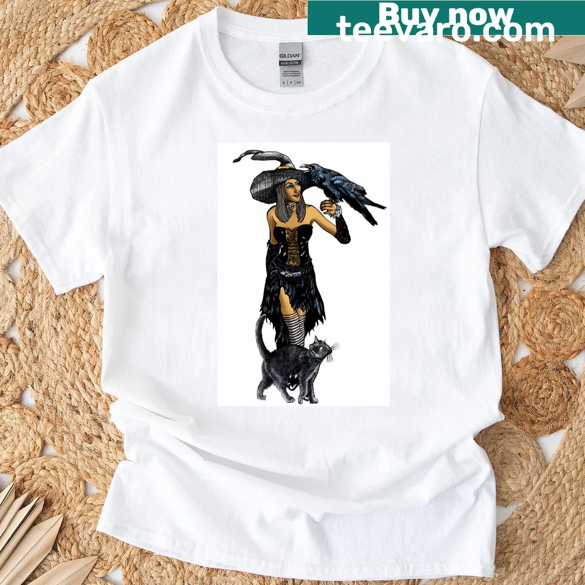 T-shirt featuring whimsical typography celebrating 'The Neighbourhood Witch'. — on a men's t-shirt