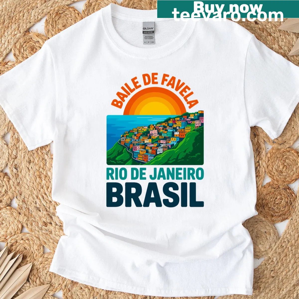 Graphic t-shirt inspired by Brazilian funk culture — on a men's t-shirt