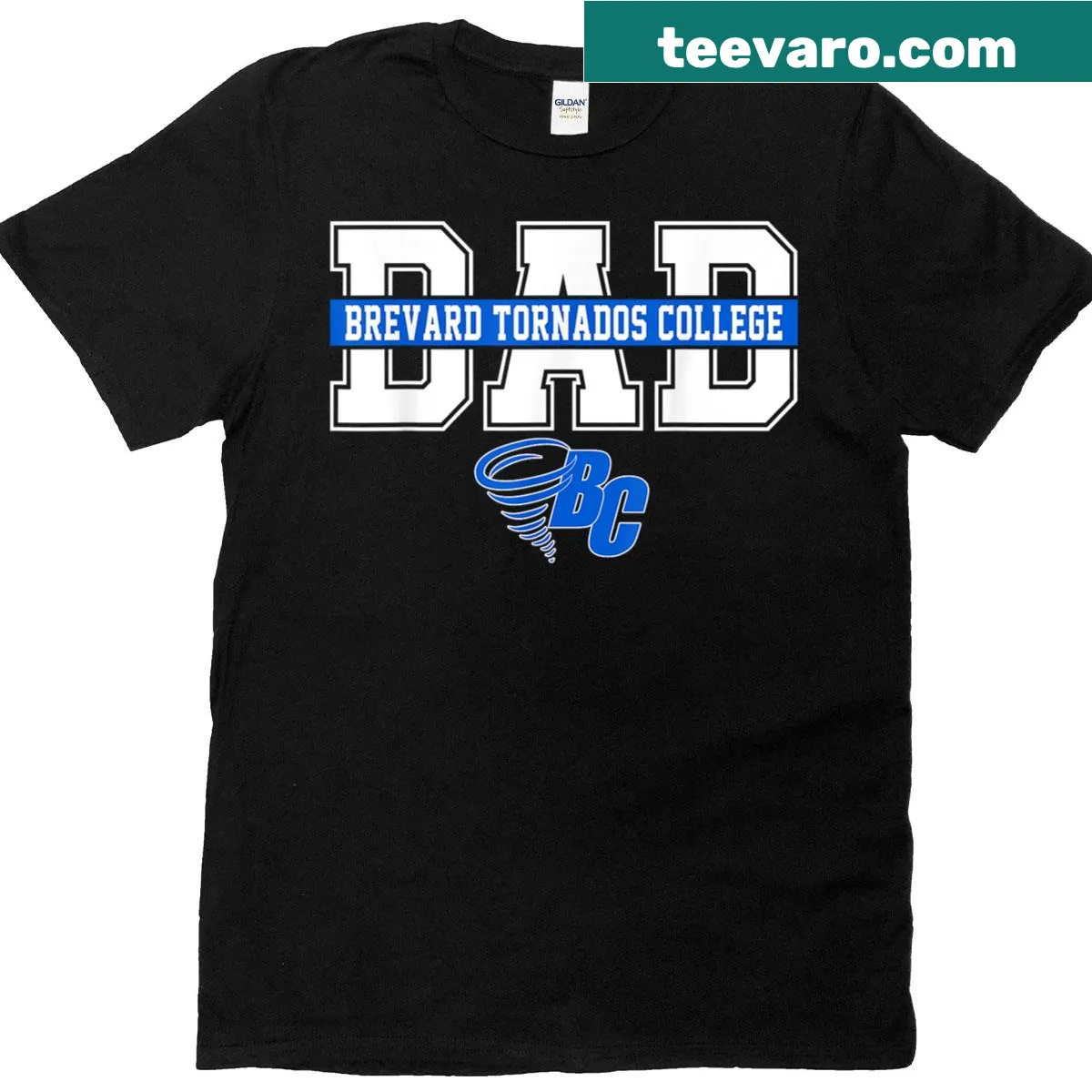 Vintage-style t-shirt for Brevard Tornados college dads — on a men's t-shirt