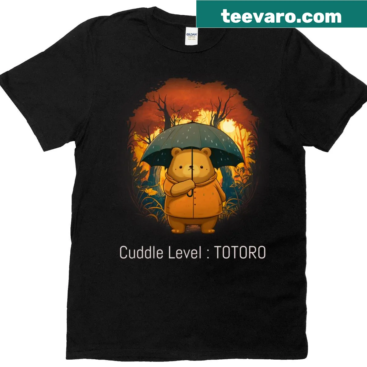 Cute Totoro illustration on a t-shirt for kids — on a men's t-shirt