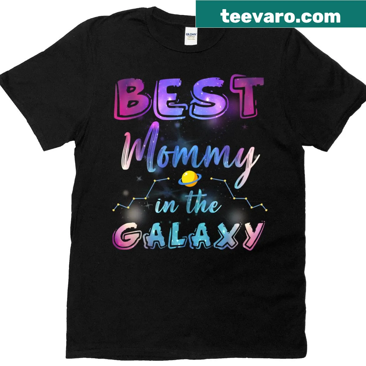Cute Mother's Day t-shirt for the best mommy in the galaxy — on a men's t-shirt