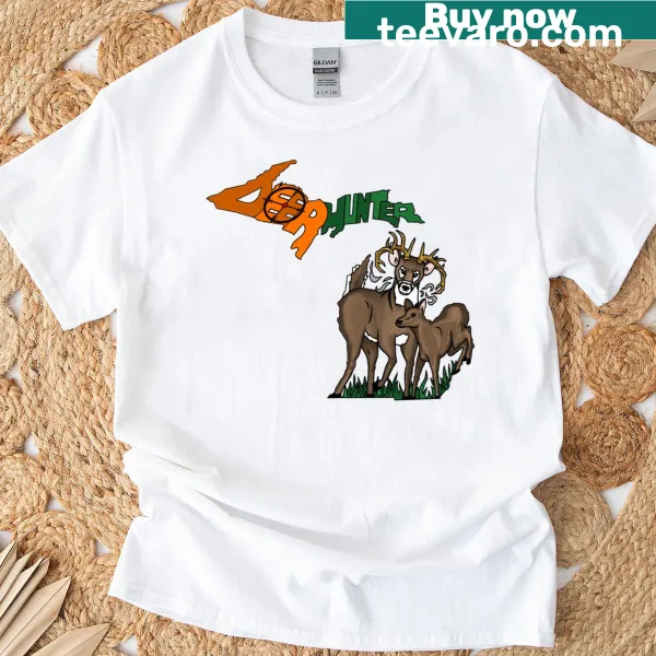 Emblematic Deer Hunter t-shirt featuring a stylized deer design