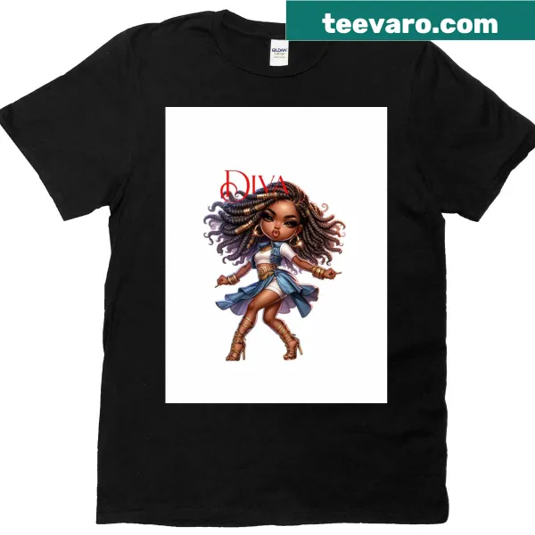 T-shirt featuring a humorous diva-themed graphic