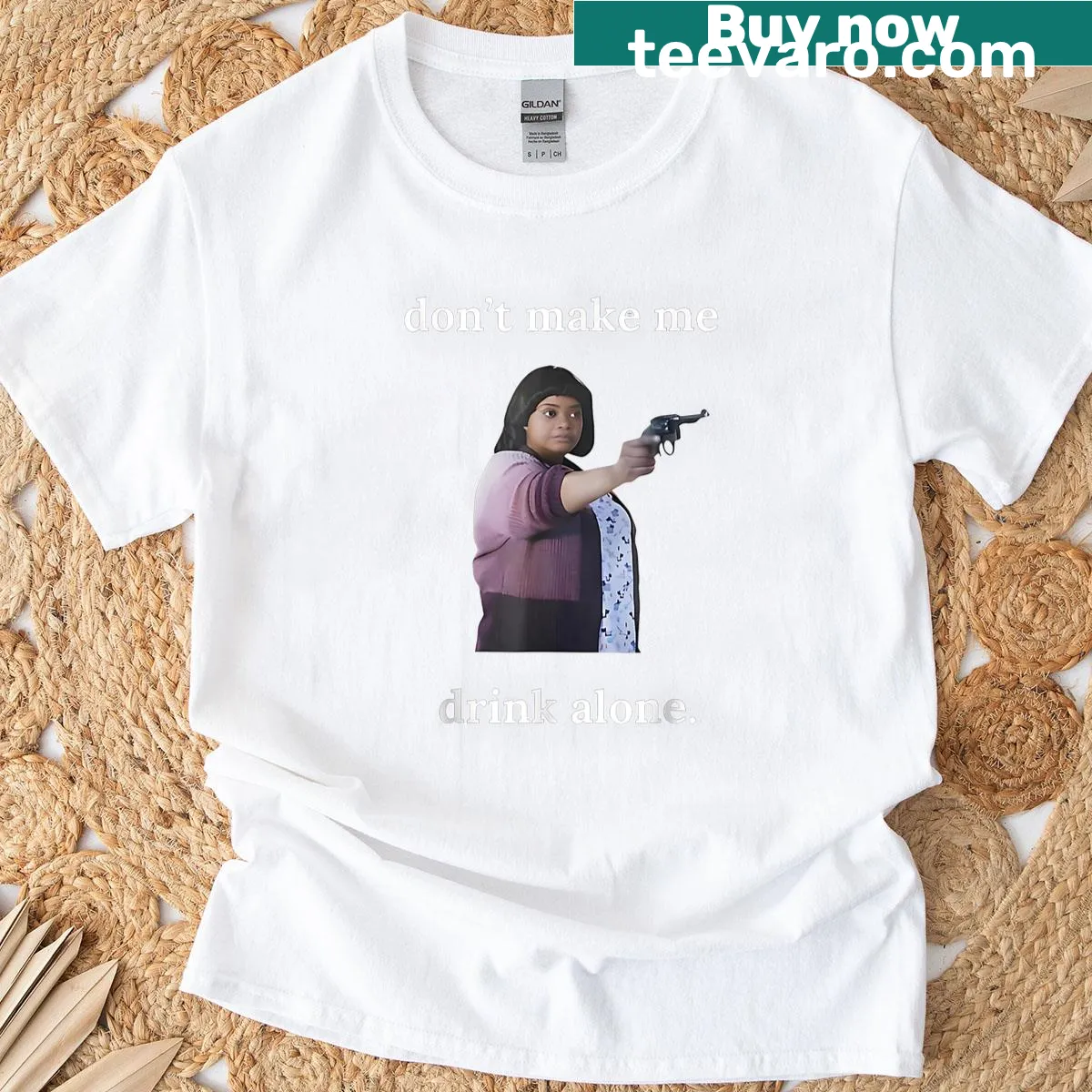 Funny mothers day tee with a humorous drinking phrase — on a men's t-shirt