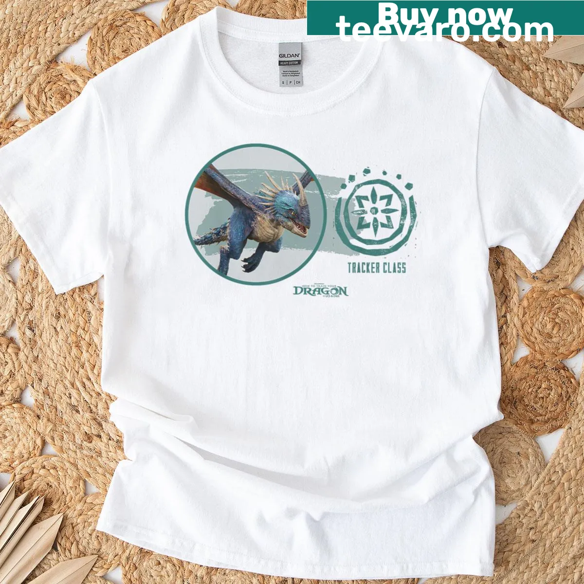 Illustration of Stormfly from Dreamworks Dragons on a T-shirt — on a men's t-shirt