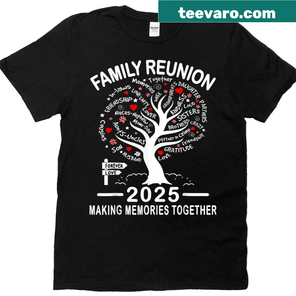 Family reunion shirt with bold typography for a joyful gathering in 2025. — on a men's t-shirt
