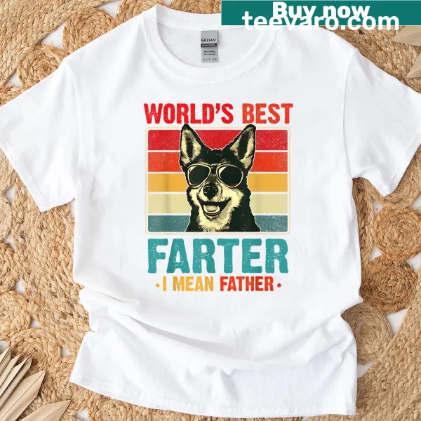 Funny vintage tee for dads with the phrase World's Best Farter