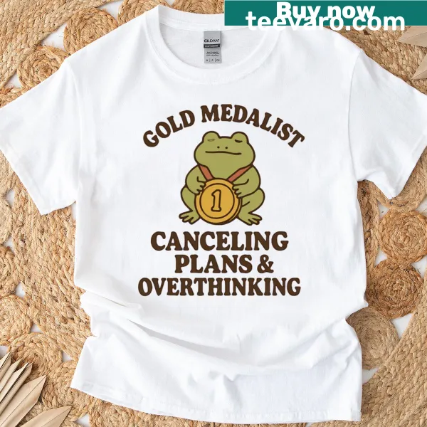 Funny introvert frog design on a t-shirt