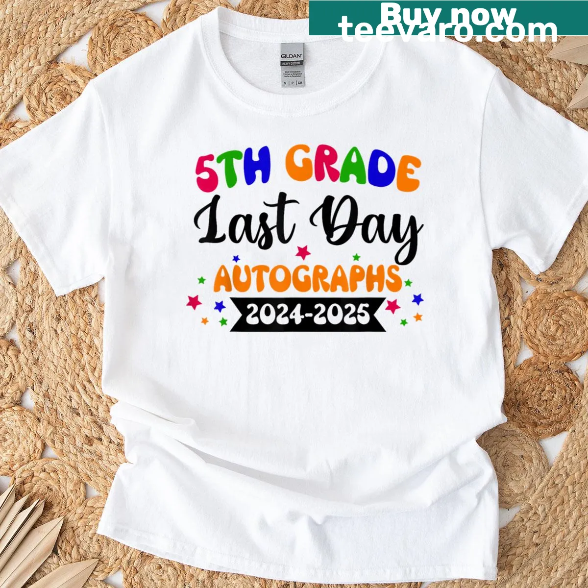 Graduation 2025 T-shirt featuring bold printed text — on a men's t-shirt