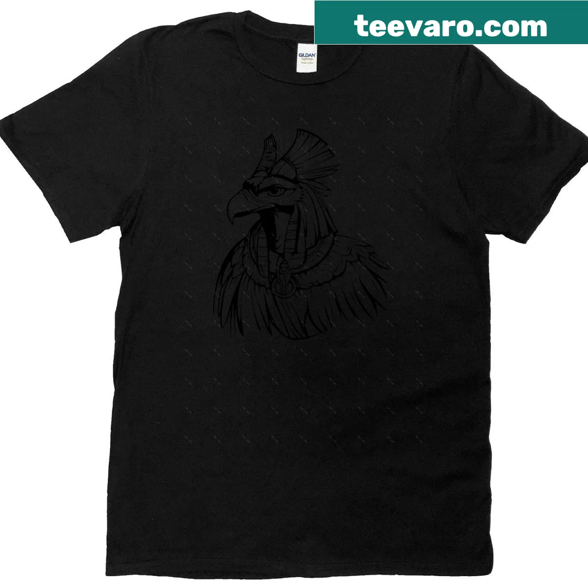 T-shirt with a silhouette of Horus and Eye of Horus symbol — on a men's t-shirt