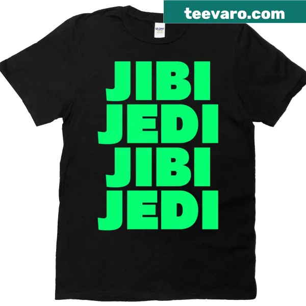 Playful Jibi Jedi t-shirt featuring whimsical sci-fi imagery