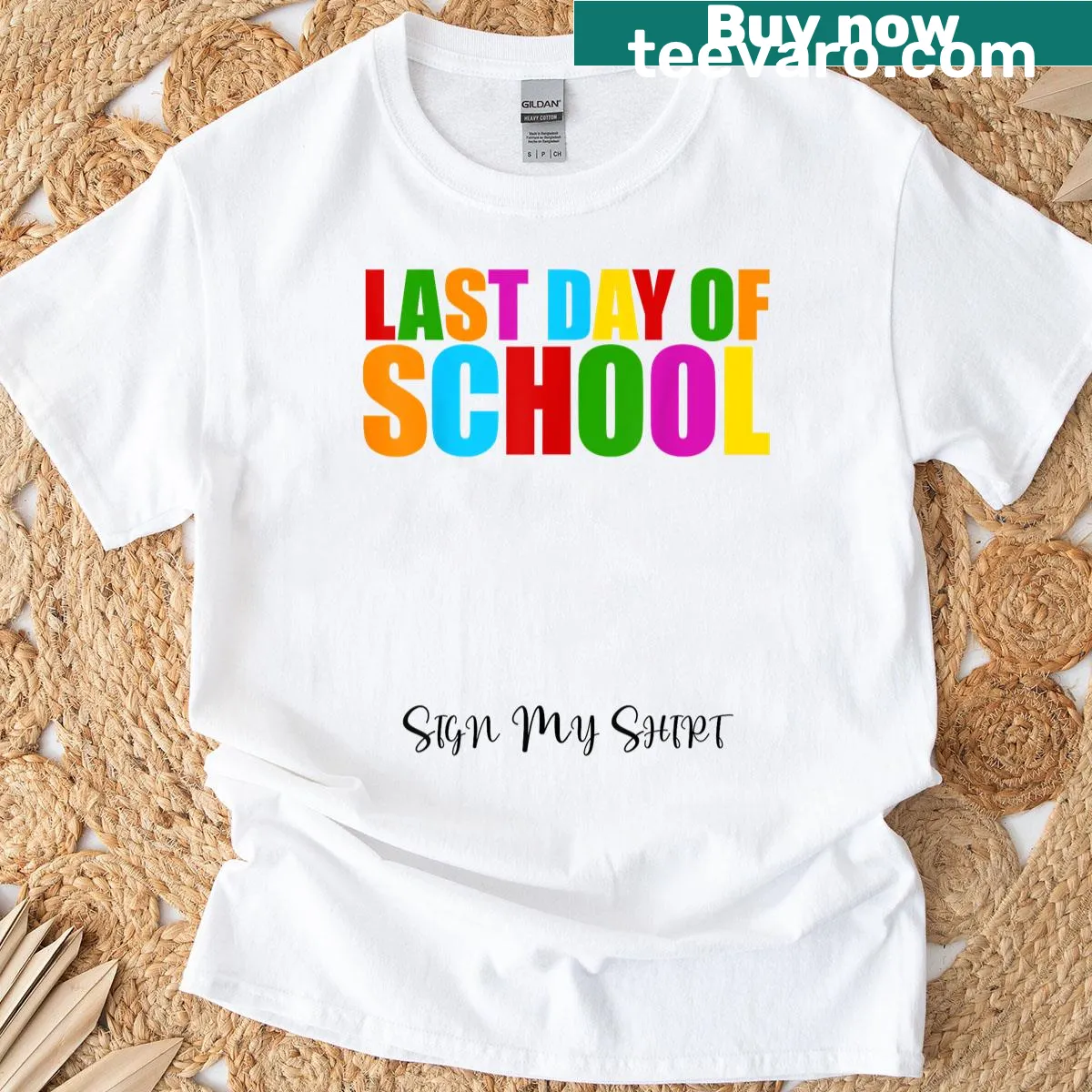 Humorous graduation party T-shirt for last day of school. — on a men's t-shirt