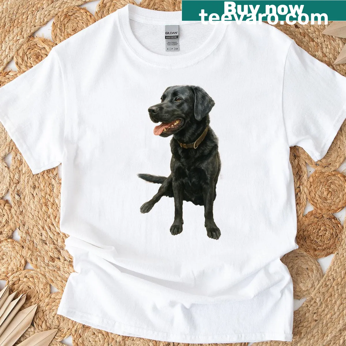 Adorable puppy illustration on a t-shirt for dog lovers — on a men's t-shirt