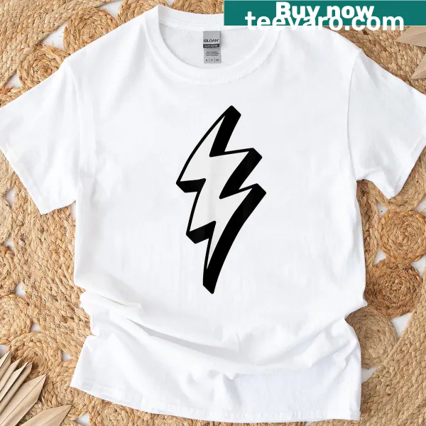 T-shirt featuring a bold lightning bolt graphic