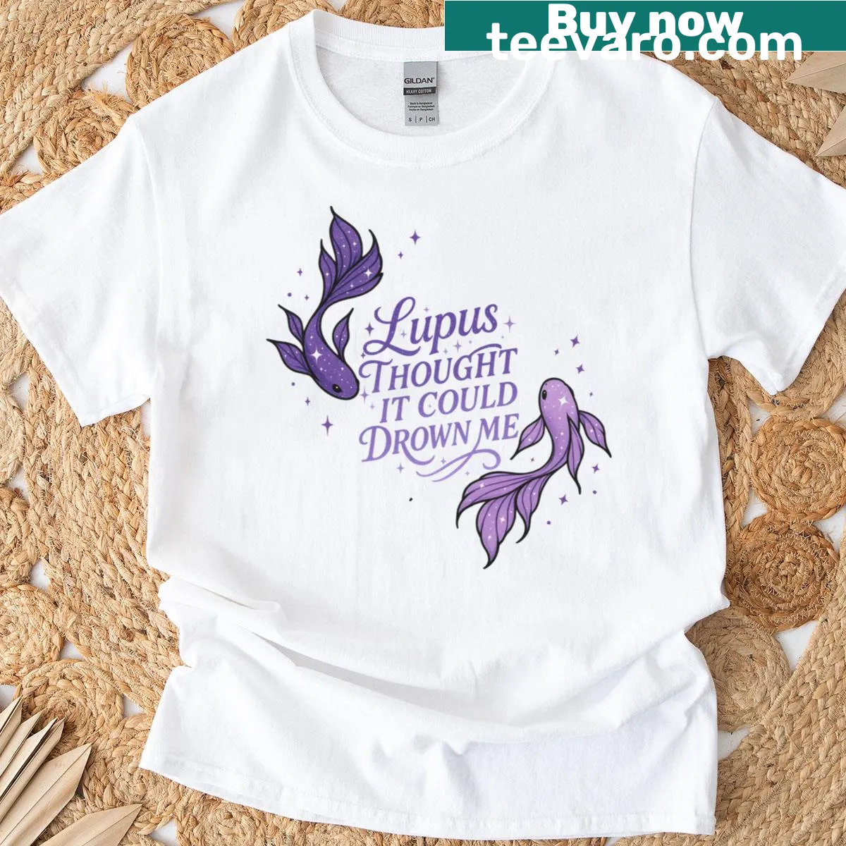 Bold text t-shirt addressing lupus awareness — on a men's t-shirt