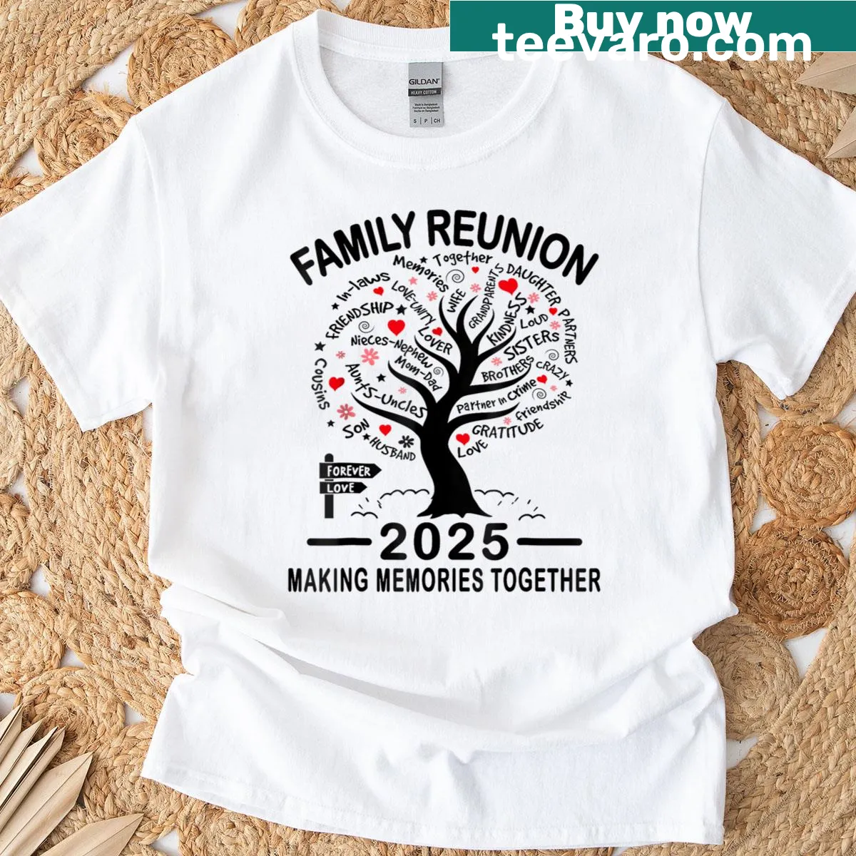 Family reunion T-shirt with Making Memories text — on a men's t-shirt