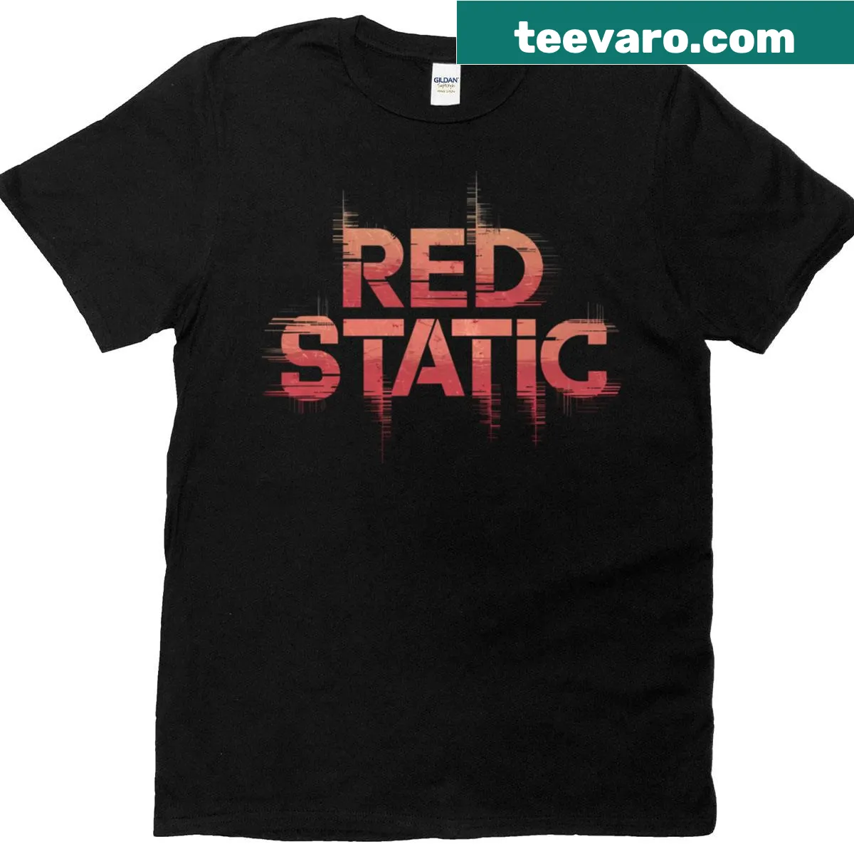 Abstract design T-shirt from Mars Collection featuring static pattern — on a men's t-shirt