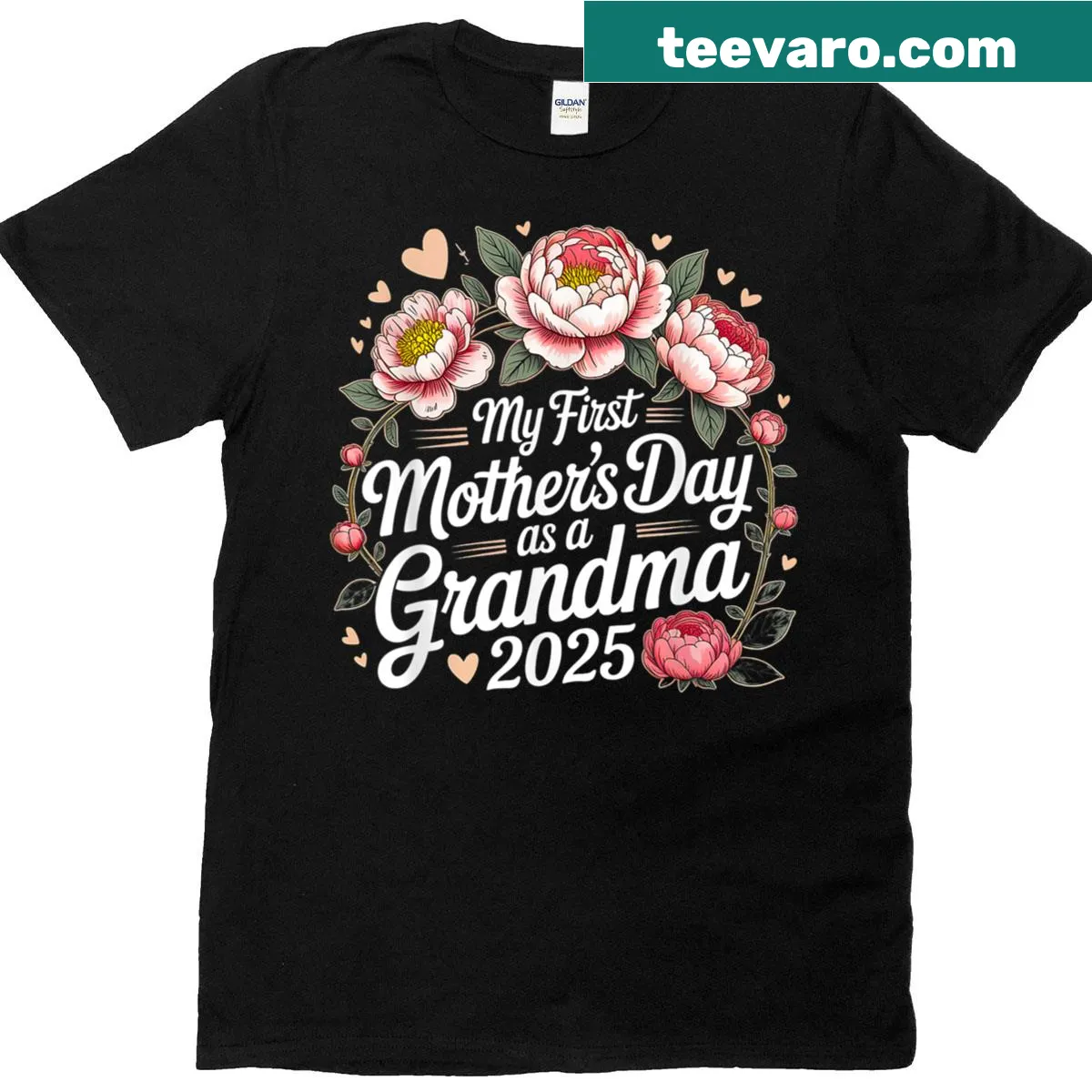 Sentimental T-shirt for a grandma celebrating her first Mother's Day — on a men's t-shirt