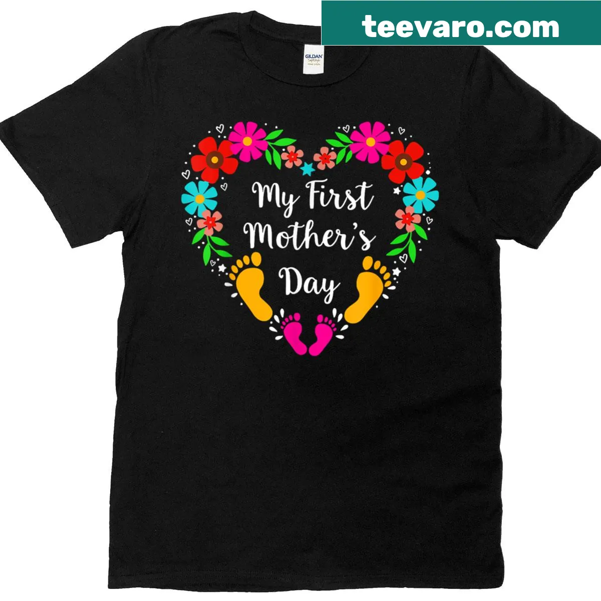 My First Mother's Day T-shirt with playful typography for new moms — on a men's t-shirt