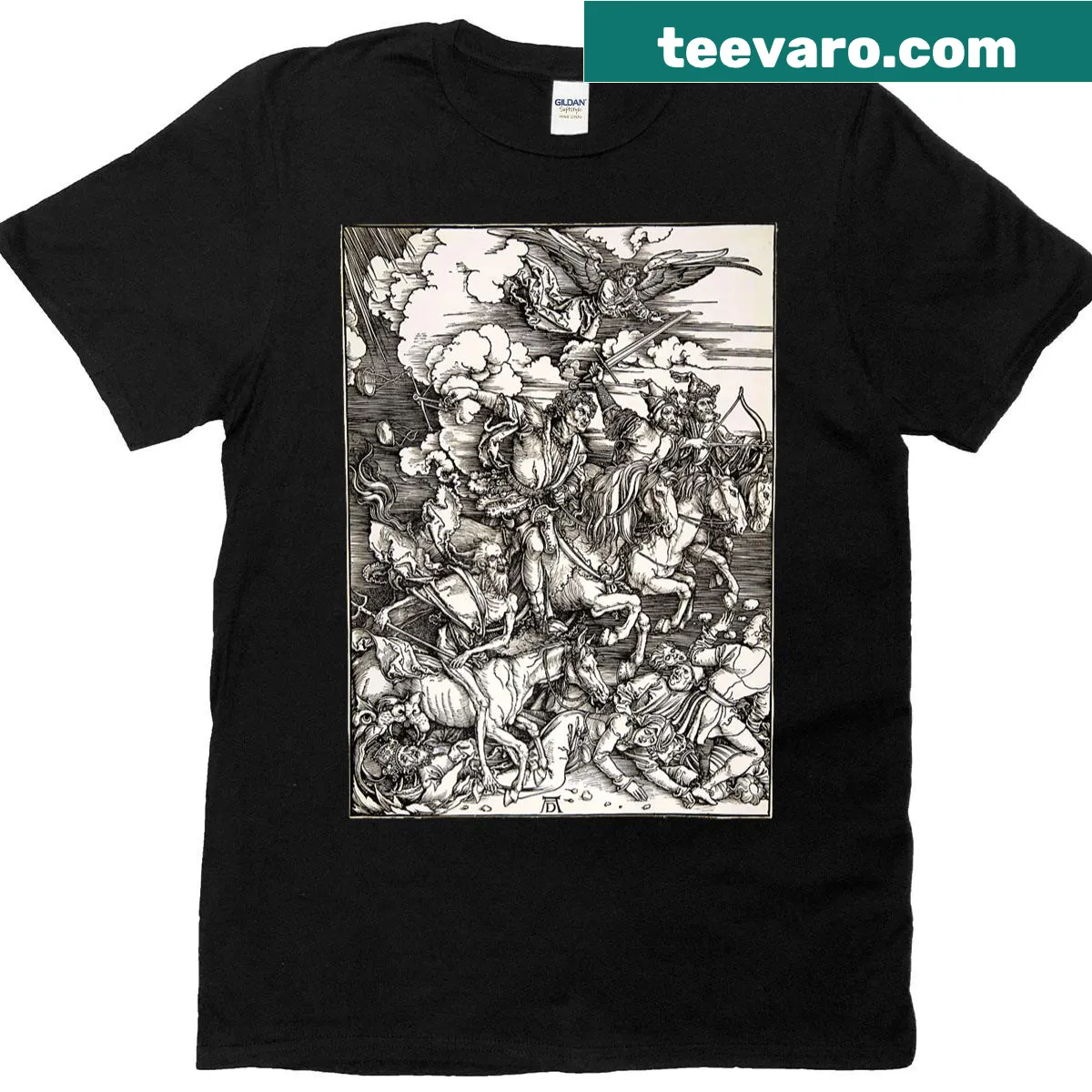 Gothic occult art design on a premium T-shirt — on a men's t-shirt