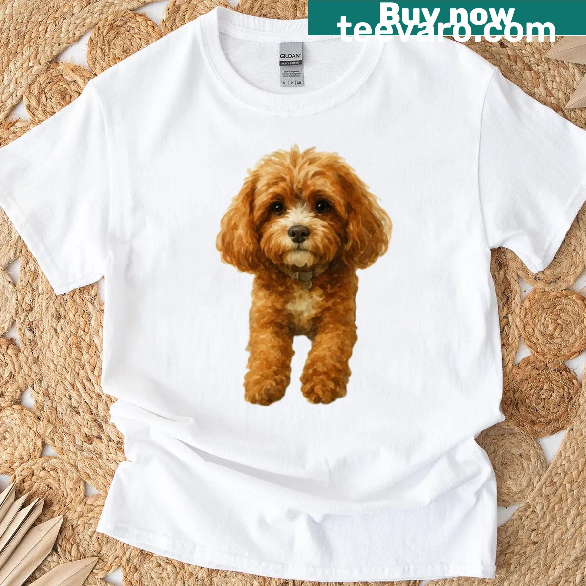 Whimsical t-shirt featuring the name 'Poppy Sue' with a cute design — on a men's t-shirt