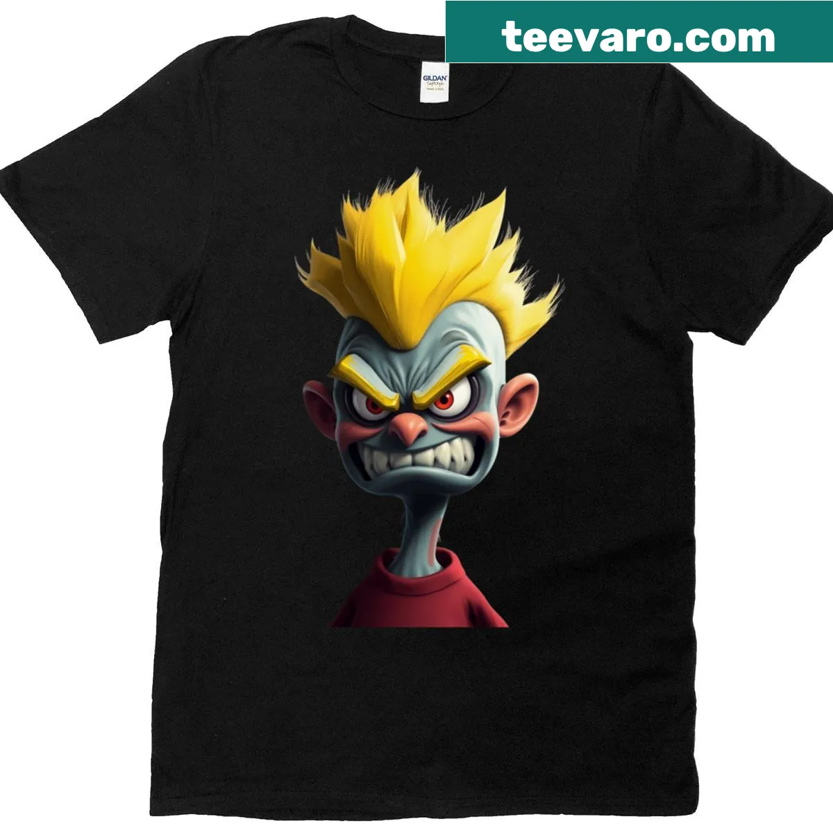 Edgy T-shirt featuring a detailed illustration of a raging skull — on a men's t-shirt