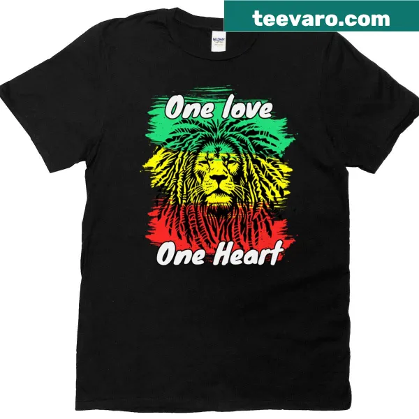 Oversized T-shirt with vintage 'Reggae Love' text