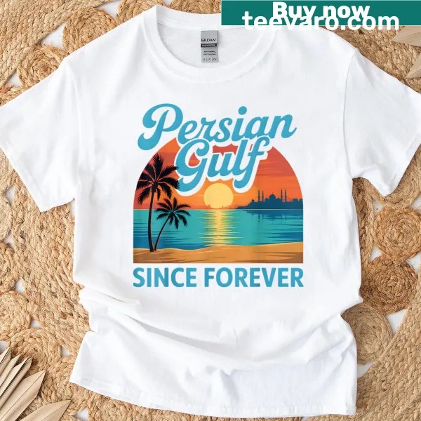 Vintage-style Persian Gulf t-shirt celebrating travel memories