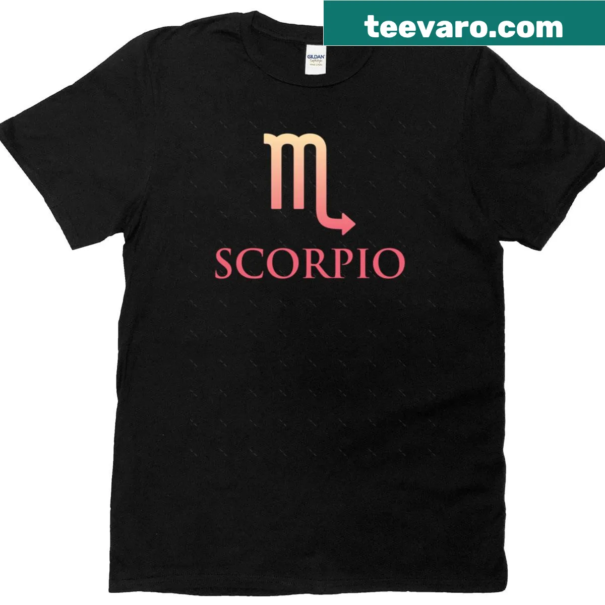 Oversized T-shirt featuring Scorpio zodiac sign — on a men's t-shirt