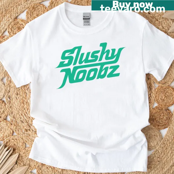 T-shirt with the phrase Slushy Noobz in stylish font