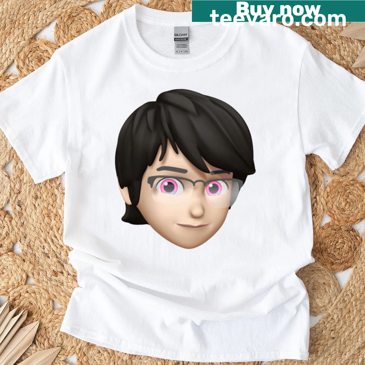 Inspirational T-shirt with 'Smile While You Could Smile' text design — on a men's t-shirt