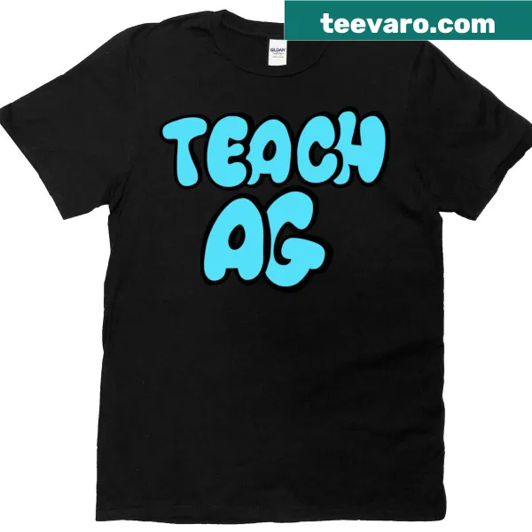 Oversized t-shirt with 'Teach Ag' printed message